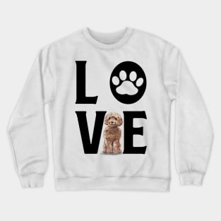 Dog Love - Brown Cockapoo Crewneck Sweatshirt